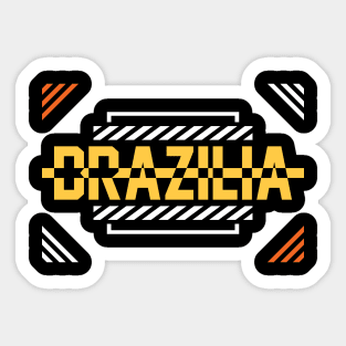 brazilia city building typography Sticker